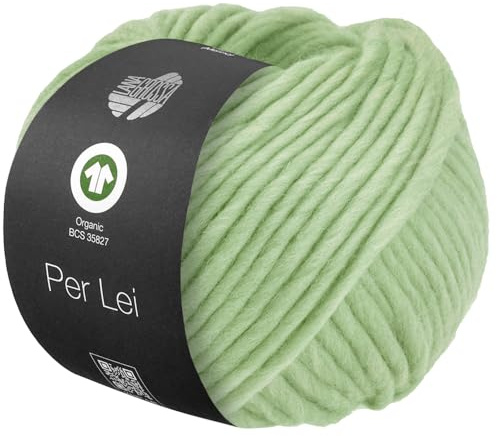 LANA GROSSA Per Lei GOTS | Klassisches Merino-Dochtgarn, GOTS zertifiziert | Handstrickgarn aus 100% Schurwolle | 50g Wolle zum Stricken & Häkeln | 60m GarnFB 51