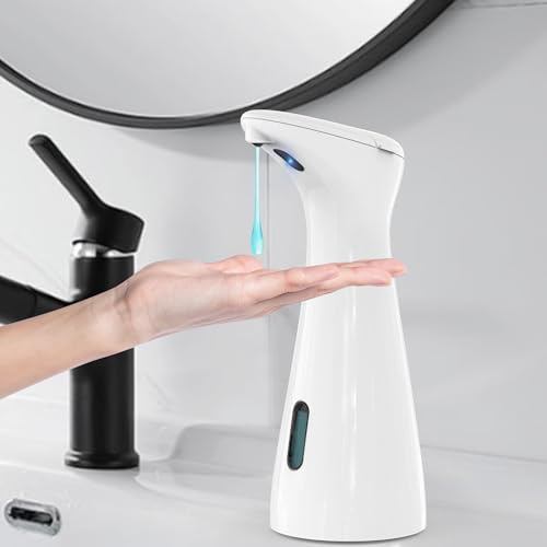 Summon The Elve Seifenspender Automatisch,200ML Berührungsloser Batteriebetriebener Elektrischer Seifenspender mit Sensor,4 Stufen Verstellbar No Touch Soap Dispenser für Bad,Küche(Weiß)