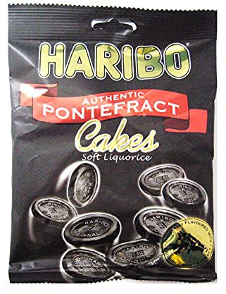 Haribo Gâteaux Pontefract Authentique - Réglisse Douce 160 g