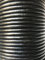 Cordon rond en cuir de vachette véritable de qualité pour fabrication de bijoux Noir 4 mm (3 mètres)