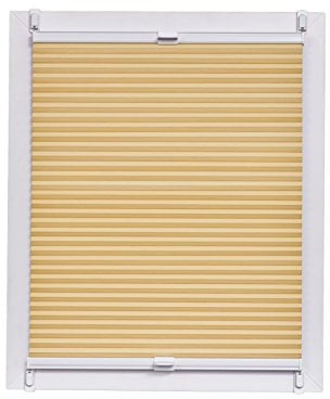 Sunlines Wabenplissee Made in Germany, Tageslicht, Klemmfix, Weisse Schiene, 70 x 150 Wabenplissee, Stoff, apricot, 70 x 2.3 x 150 cm, 1 Einheiten
