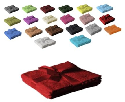 EXKLUSIV HEIMTEXTIL Seiftuch 4er Set 30 x 30 cm Rot