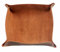 Boshiho Leather Tray, Valet Tray Cowhide leather Catchall Coin Tray for Key Change Caddy, Bedside Tiny Tray Key Phone Jewelry Storage Container Box (Dark brown)