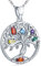 Friggem Colgante Arbol de la Vida, Collar de Plata Esterlina para Mujer, Regalo de la Joyería