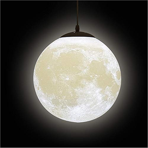 KRUIHAN Pendant Lights Ceiling Night Lamp - Universe Planet Moon Creative Lantern Restaurant Bar Home Children Bedroom LED Hanging Lighting(Light Bulb is Not Included),22cm
