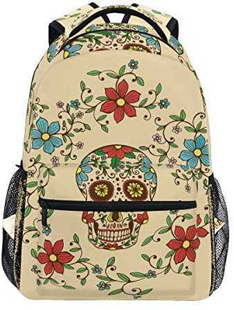 Fleur De Marguerite Crâne De Sucre Bouteille d'eau en Acier Inoxydable Thermos sans BPA 500ML Double Paroi Vide Gourde Bouteille Isothermes pour Sport école Café Thé