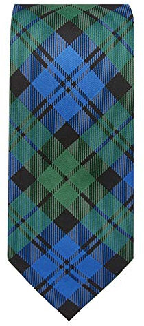 Jacob Alexander Woven Royal Tartan Plaid Black Watch 160 cm Length Extra Long Necktie for Big and Tall Men Formal Events Wedding Business - Blue Green