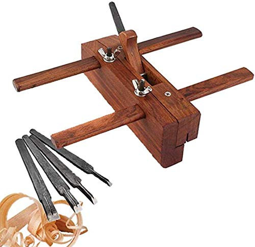 Pialla da battuta, pialla a mano in legno pialla per aratro fai-da-te pialla per scanalatura in legno pialla per spalla pialla a mano regolabile per falegname intagliatore con 5 lame per pialla