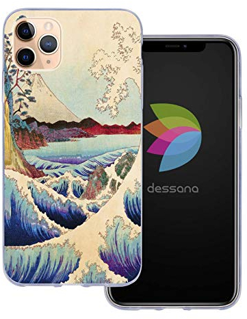 dessana Japanisch transparente Schutzhülle Handy Case Cover Tasche passend für Apple iPhone 11 Pro Max Japan Vulkan