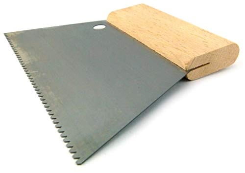 Schwan Kleberspachtel, Stahl, 180 mm, gezahnt/ungezahnt, Buchenholzgriff, TBK für Bodenbelag, Parkett und Fliesen