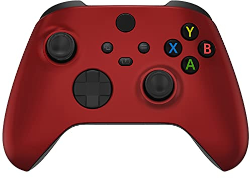 eXtremeRate Coque Avant de Remplacement pour Xbox Séries X/S Manette, Coque Avant Custome pour Xbox Séries X/S, Manette Non Inclut-Rouge Écarlate