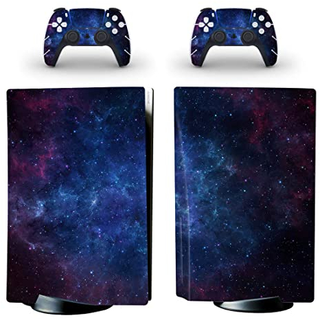 DolDer PS5 Digital Edition Skin Sticker/Aufkleber Folie schützende Haut Schale für Sony PS5 Konsole und 2 Dualshock Controller (0015 - Digital Edition)