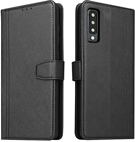 ZRANTU Handyhülle für Galaxy A7 2018 Hülle Leder, [RFID Schutz] Klapphülle mit Kartenfach/Magnetverschluss Handytasche Schutzhülle Lederhülle Flip Case für Samsung Galaxy A7 2018 (Schwarz)