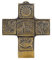 Symbolkreuz mit 5 Symbolen aus Bronze