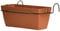 Art Plast Lolego Fly Square Jardinera 60 cm con Soporte perimetral metálico, Terracota