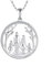 JO WISDOM Colliers Maman Mère 2 Fille Papa Argent 925/1000 pour Femme,Pendentif Famille Arbre de vie avec 3A Oxyde de Zirconium