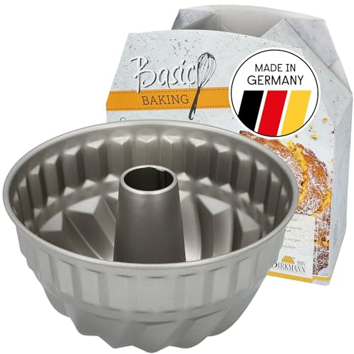 RBV Birkmann, 883109, Basic Baking, Gugelhupfform, Ø 22 cm, mit Antihaftbeschichtung, Antrazit/Creme