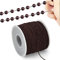 TONIFUL 1 mm x 100 m marrone elastico stringa per la creazione di gioielli, corda elastica per bracciali, collane macramè rattail filo perline sfuso Kumihimo