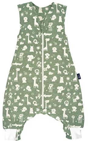 Alvi Sleep-Overall light Schlafsack mit Füßen Granite Animals | Alvi Außensack | Baby Schlafsack mit Beinen zum umstülpen | Sommer Schlafsack Kinder 0.5 TOG | ÖKO Tex zertifiziert