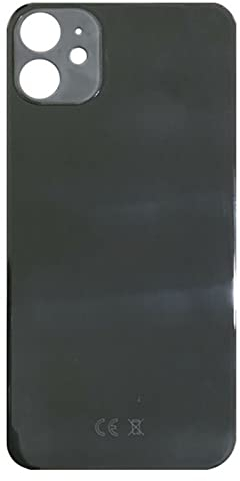 ELLENNE Carcasa trasera marco compatible con iPhone 11 – Back Cover cristal negro, blanco dorado (negro/negro)