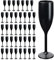 Schramm® Mehrweg Sektgläser in schwarz wählbar 6, 12, 24 oder 48 Stück 150 ml Champagner Glas Sektflöten Sektkelch Stielglas Champagner Gläser Fassungsvermögen, Größe:48 Stück