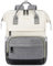 LOVEVOOK Grand sac à dos pour femme avec compartiment pour ordinateur portable de 15,6 - Sac à dos d'écolier - Sac à dos étanche pour l'école, les voyages, l'université et le travail - beige et gris