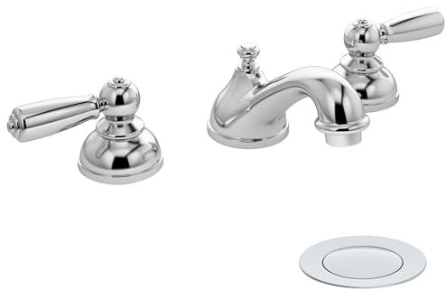 Allura 8 Widespread Two-Handle Low-Flow Bathroom Faucet with Push Pop Drain Assembly (1.0 GPM)