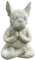 LSDZHK Meditierende Bulldogge Statue, Französische Bulldogge Sitzende Skulptur, Hund Statue Harz Zen Tier Yoga Figur, Bull Dog Ornament, Haustier Dekoration