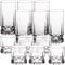 KADAX Verres à Boire pour Toutes les Occasions, Verres Transparents pour Jus, Cocktails, Eau et Soda (325 ml, Lot de 12 : 6 x Haut + 6 x Bas)