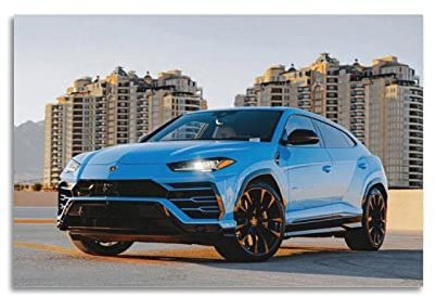 Sportauto-Poster für Lamborghini Urus SUV Supercar Poster Dekorative Malerei Leinwand Wand & Kunstbild Druck Moderne Familie Schlafzimmer Dekor 30 x 45 cm