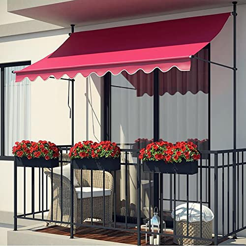 Einziehbare Markise, Balkon Markise, Ohne Bohren, Balkon Markise Ohne Bohren, Markise Wasserdicht (Color : B, Size : 350cm/11.5ft)
