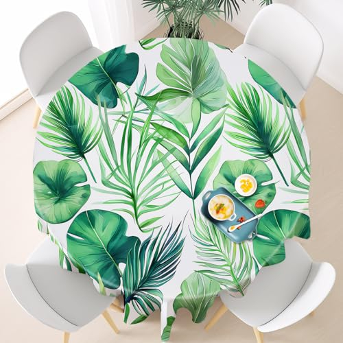 RESPRO Runde Tischdecke 150cm Outdoor Tischdecke, Hawaii wasserdichte Tischdecke Waschbar und Abwischbar Landhausstil Antifouling Camping Tischdecke ist für Esstisch, Couchtisch, Gartentisch Geeignet