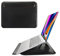 DOOHALO 13 Inch Laptop Sleeve for Macbook,Leather Protect Case,Water-resistant Case,Compact Design with Invisible Stand (Black)