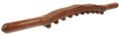 HAPINARY Massagestab Für Rückenmuskelbehandlung 20-perlen-rollstab Aus Holz Ganzkörpermassagegerät Muskelschabestab