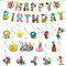 Chukua Geburtstag Deko Ma-rio Bunting Girlande Hängende Deko Geburtstag Banner Swirl Decorations Super Bros Happy Birthday Banner Dekoration für Kinder thema Party Deko