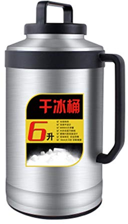 GeRRiT Cubeta de Hielo Cubo de Hielo seco de 6 litros Termo de Hielo seco de Gran Capacidad Termo Cubo de Almacenamiento de Hielo seco Cubo de Hielo para Catering Olla de almace