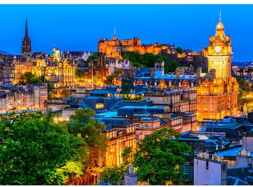 Jigsaw Puzzles for Adults 1000, Puzzles for Adults, Challenging Puzzles, Puzzle Game for The Whole for Women, Gifts for Men, Theme:Edinburgh
