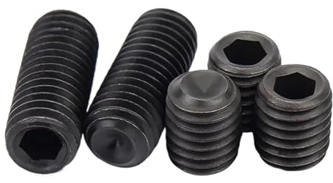 2/50 Stück M3, M4, M5, M6, M7, M8, M10, M12, Feingewinde, schwarzer Stahl der Güteklasse 12,9, Sechskant-Innensechskant, Innensechskant, Gewindestift ohne Kopf (Size : 25pcs M5x0.5x10)