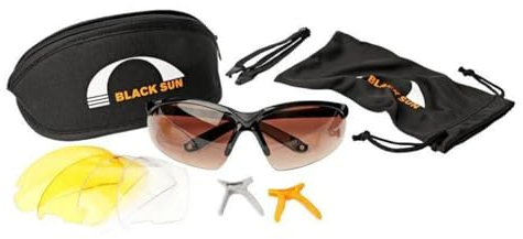 BLACK SUN Fahrradbrille Sportlesebrille: Bifokal, bester Wind- und Sonnenschutz, UV-400 (Schwarz, Dioptrie 2,0)