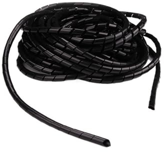 spiral protector 1pcs Spiral Cable Protector Black White Cable Sleeve 8mm to 25mm Spiral Wrapping Band Casing Cable Sleeve Winding Pipe wraps cable(Black,12mm ID 7.5 Meters)