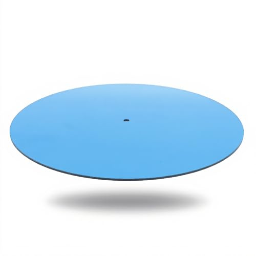 Acrylic Turntable Mat, Platter Slipmat for 12 Inch Record Player, for Your 33 1/3rpm and 45rpm Records Player Platter Mat, 300x300x3mm (Blue)