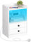HOOBRO Bedside Table with Charging Station, Side Table with Adjustable LED Lights, Nightstand with 2 Drawers for Bedroom, Living Room, Cloakroom, Modern Style, White EWT28KDBZ01G1