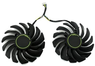 QKFTCSDW 2 Teile/los 87mm PLD09210S12HH Kühler Lüfter Kompatibel mit GTX 1660 Ti SUPER RTX 2060 2070 2080 Ventus XS OC Kühlung Grafik Fan(C2-Fan)