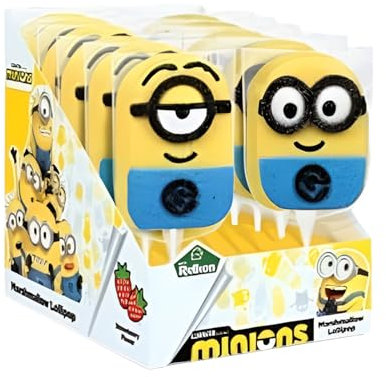 Rossini's Marshmallow Minions Gusto Fragola Espositore da 12 Spiedini da 45 grammi