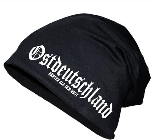 Spaß Kostet Männer Long Beanie Ostdeutschland Härter als der Rest altdeutsche Schrift DDR
