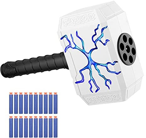 BlinBlin Juguete Martillo de Thor para Niños, El Juguete Thor Viene con 20 Bolas, Juego de rol para Niños Juguete del Martillo de Thor, Adecuado para Juegos de Tiro en Interiores y Exteriores