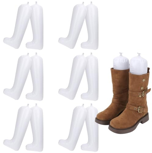 kilofly 12“ Inflatable Boot Shapers [Set of 3/6 Pairs] - Universal, White