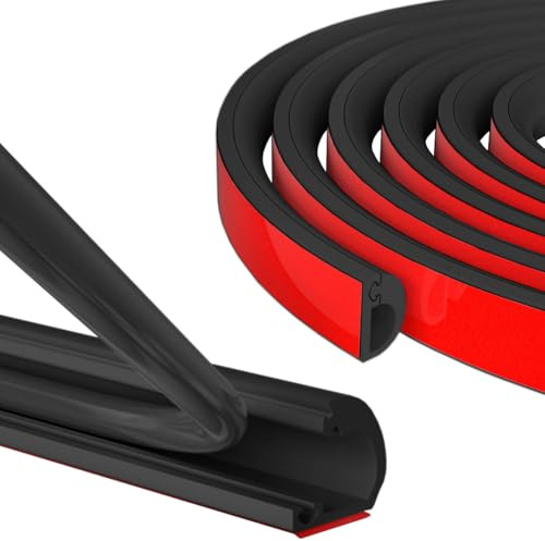 IVEOPPE Flexibel Kabelkanal Selbstklebend, 6m x 14mm x 10mm, Schwarz