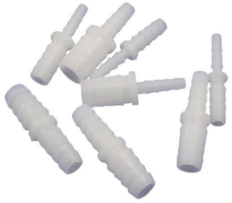 5 Conectores Rectos reductores de plástico de 4-12 mm for Bomba de Aire de Acuario, aireador y Manguera de riego de jardín.(6-9mm)