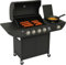 Campfire Original Barbecue BBQ 5 Gas Burner 4+1 Garden Grill, Steel Warming Rack, Side-Burner, Storage & Built-in Temperature Gauge for Home Garden Party Outdoor Cooking, Wheels, Moveable, Portable
